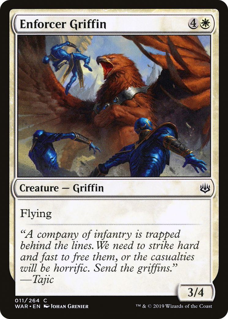 Enforcer Griffin (WAR-011) [War of the Spark] Foil MTG Single Wizards of the Coast