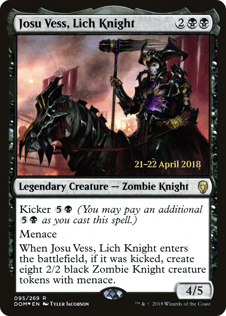 Josu Vess, Lich Knight (PRE-095) [Dominaria Promos] Foil MTG Single Wizards of the Coast