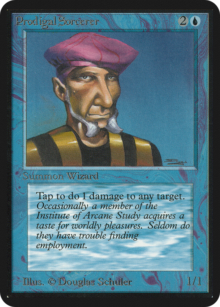 Prodigal Sorcerer (LEA-073) [Oldschool] Limited Edition Alpha MTG Single Wizards of the Coast