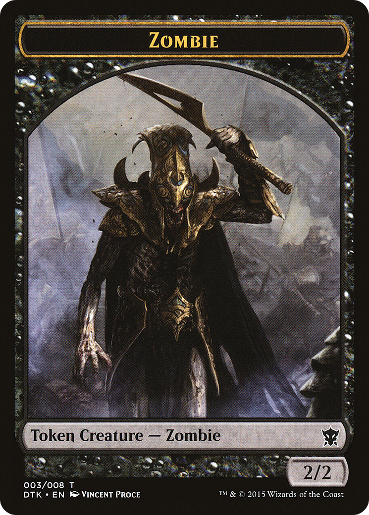 Zombie Token (DTK-003) [Tokens] Dragons of Tarkir Tokens MTG Single Wizards of the Coast