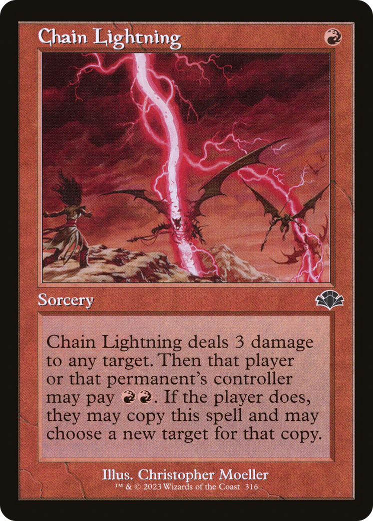 Chain Lightning (DMR-316) [Dominaria Remastered] Foil MTG Single Wizards of the Coast