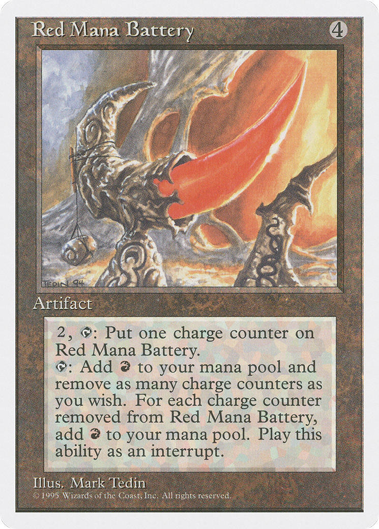 Red Mana Battery (4ED-343) [Fourth Edition] MTG Single Wizards of the Coast