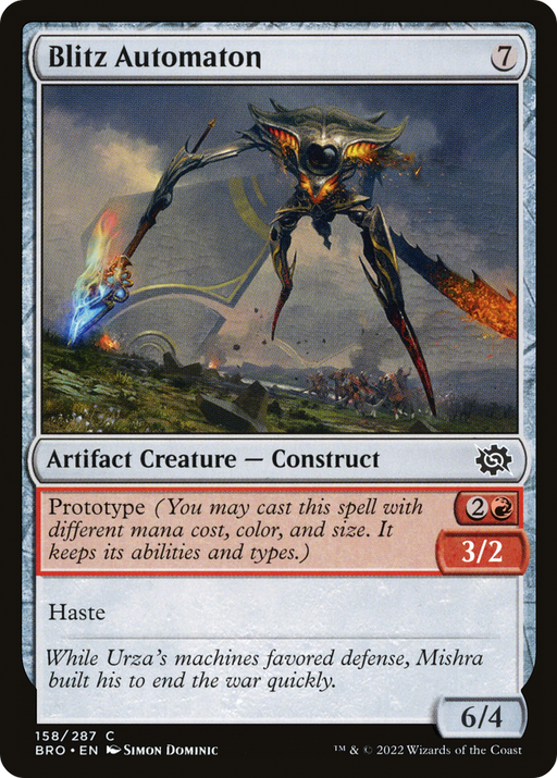 Blitz Automaton (BRO-158) [The Brothers' War] Foil MTG Single Wizards of the Coast