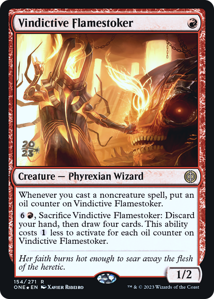 Vindictive Flamestoker (PRE-154S) [Phyrexia: All Will Be One Promos] Foil MTG Single Wizards of the Coast