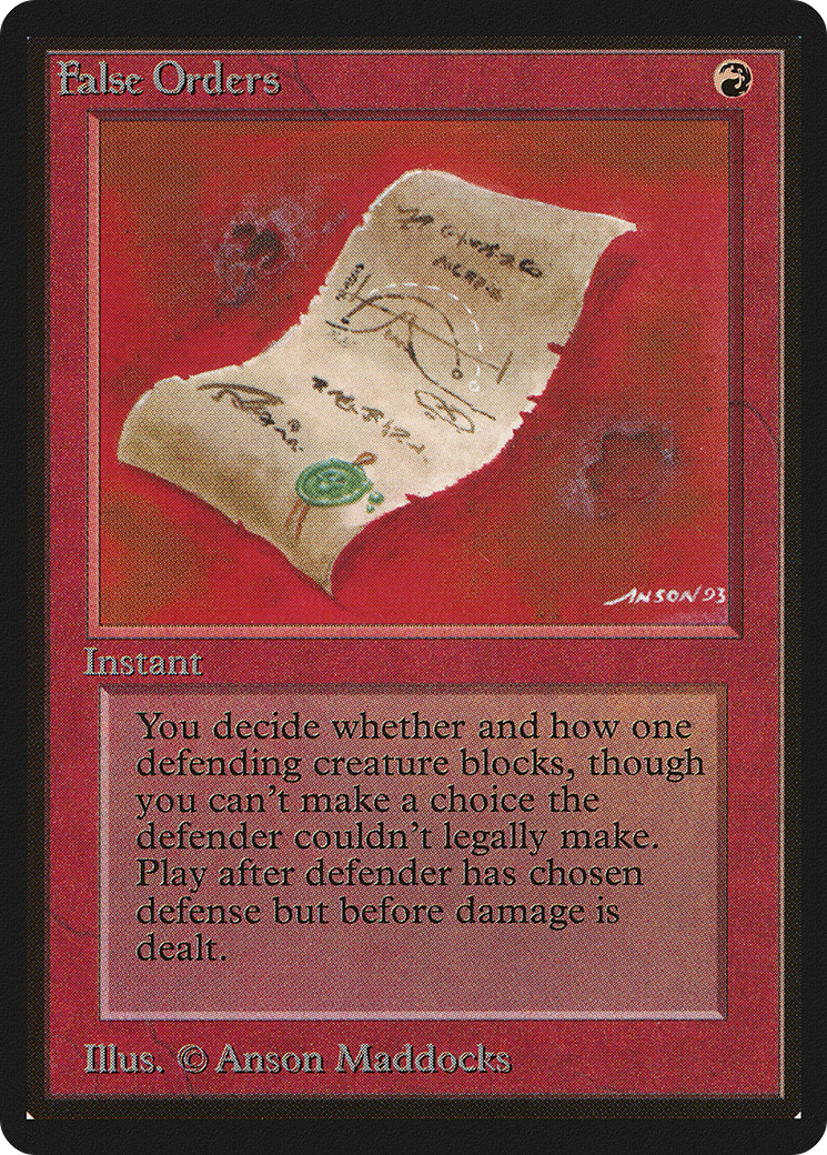 False Orders (LEB-) [Oldschool] Limited Edition Beta MTG Single Wizards of the Coast