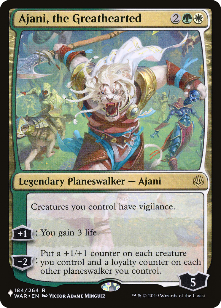 Ajani, the Greathearted (LIST-184/264) [Mystery Booster] The List MTG Single Wizards of the Coast