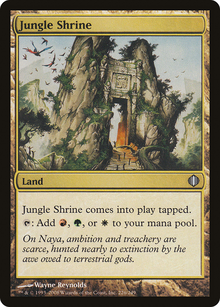 Jungle Shrine (ALA-226) [Shards of Alara] Foil MTG Single Wizards of the Coast