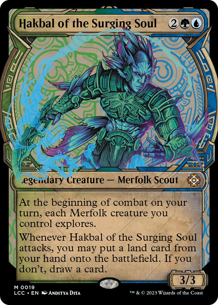 Hakbal of the Surging Soul (LCC-019) [The Lost Caverns of Ixalan Commander] (Showcase) Foil MTG Single Wizards of the Coast