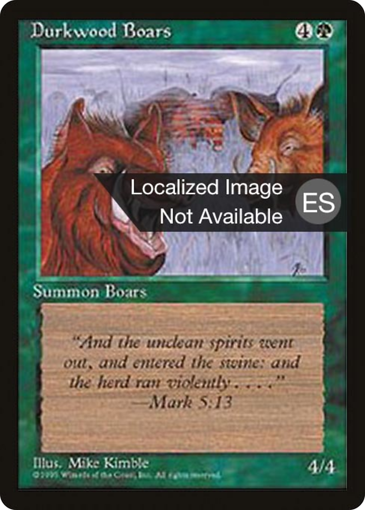 Durkwood Boars (4BB-) [Fourth Edition Foreign Black Border] MTG Single Wizards of the Coast