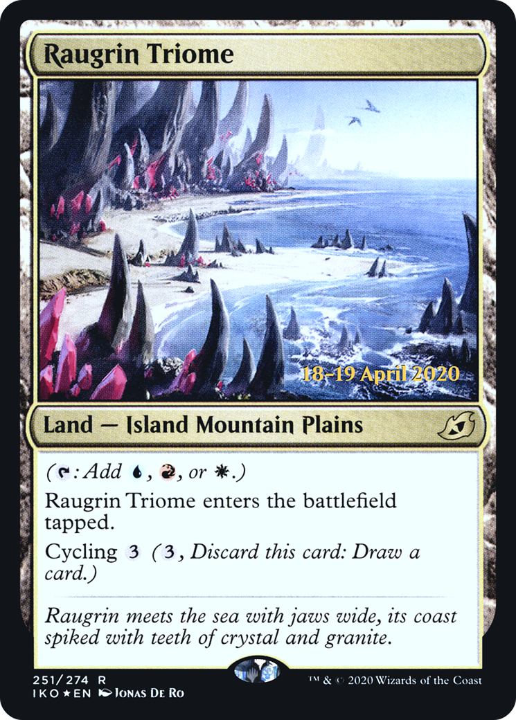 Raugrin Triome (PRE-251) [Ikoria: Lair of Behemoths Promos] Foil MTG Single Wizards of the Coast