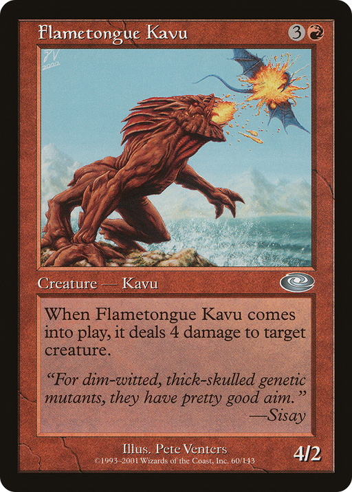 Flametongue Kavu (PLS-060) [Planeshift] Foil MTG Single Wizards of the Coast