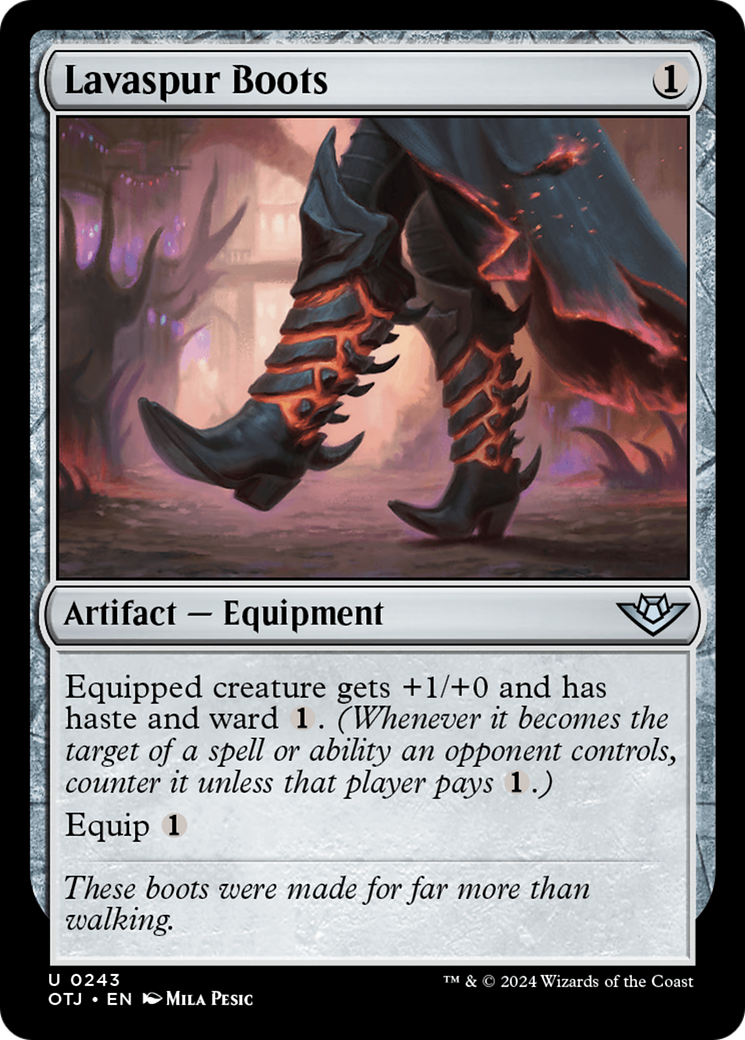 Lavaspur Boots (OTJ-243) [Outlaws of Thunder Junction] Foil MTG Single Wizards of the Coast