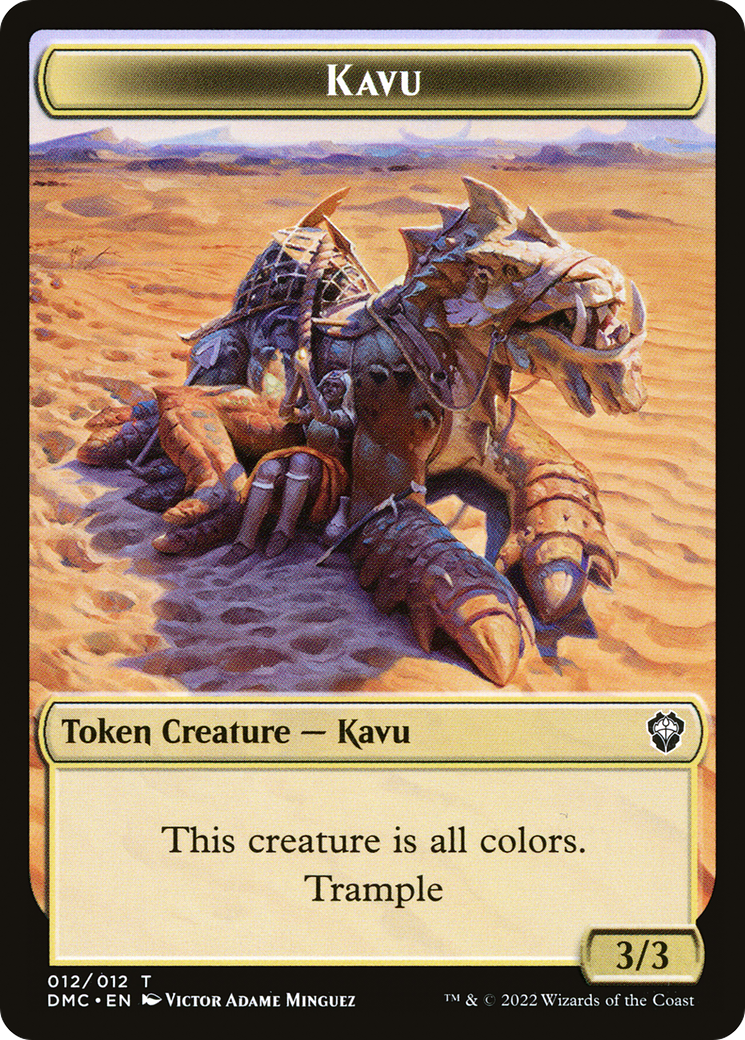 Kavu (TDMC-012) [Tokens] Dominaria United Commander Tokens Foil MTG Single Wizards of the Coast