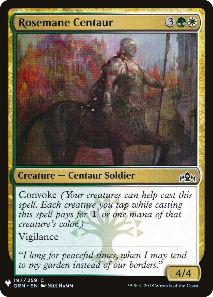 Rosemane Centaur (LIST-GRN-197) [Mystery Booster] The List MTG Single Wizards of the Coast