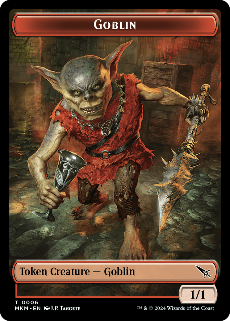 Detective // Goblin Double-Sided Token [Tokens] Murders at Karlov Manor Tokens MTG Single Magic: The Gathering
