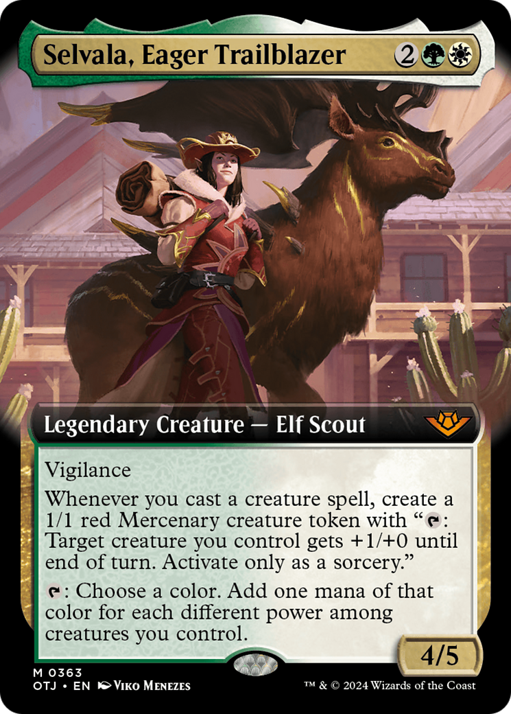 Selvala, Eager Trailblazer (OTJ-363) [Outlaws of Thunder Junction] (Extended Art) MTG Single Wizards of the Coast
