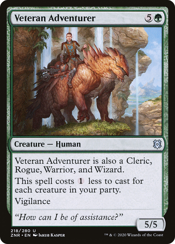 Veteran Adventurer (ZNR-218) [Zendikar Rising] MTG Single Wizards of the Coast