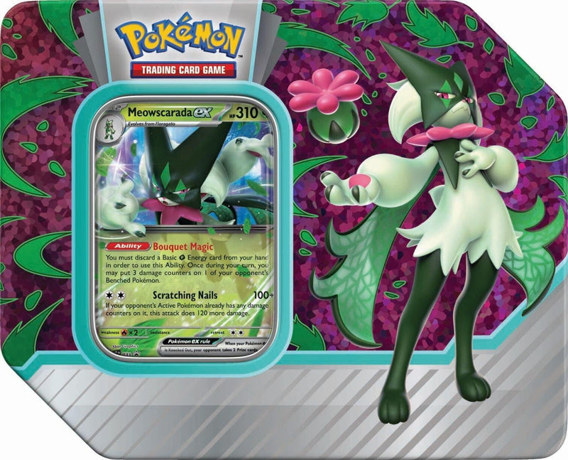Pokémon Paldea Partners Tin - Meowscarada ex Pokemon Sealed Pokémon   