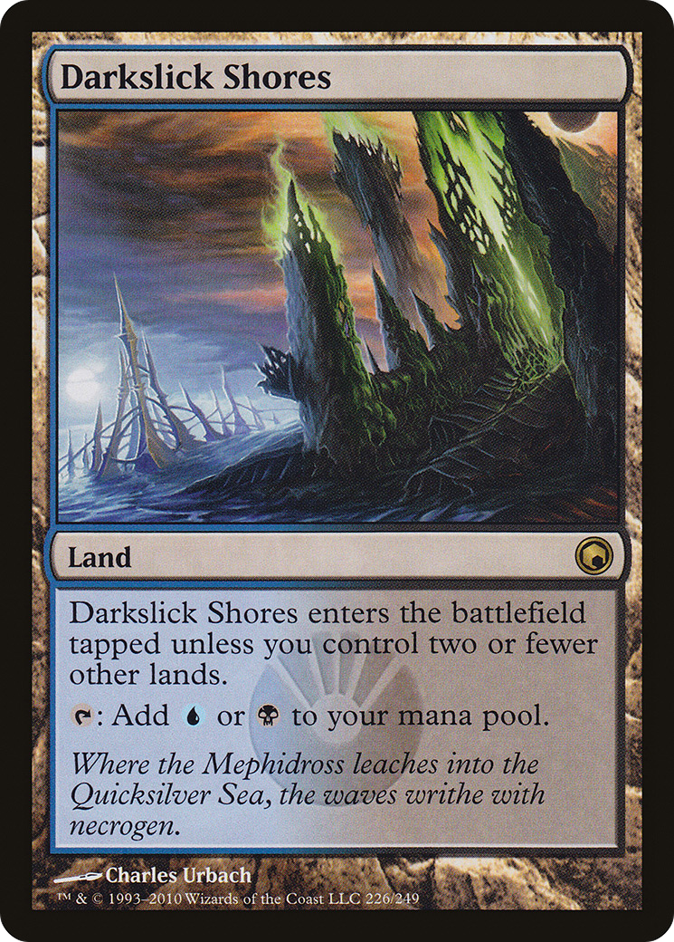 Darkslick Shores (SOM-226) [Scars of Mirrodin] Foil MTG Single Wizards of the Coast