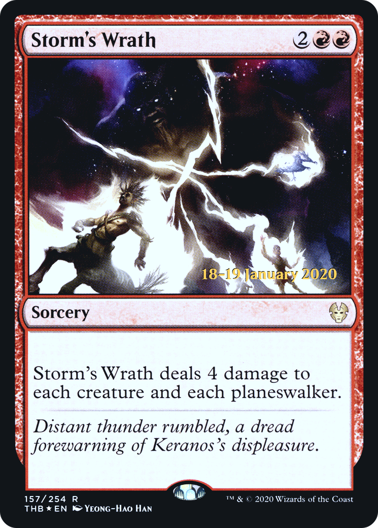 Storm's Wrath (PRE-157) [Theros Beyond Death Promos] Foil MTG Single Wizards of the Coast
