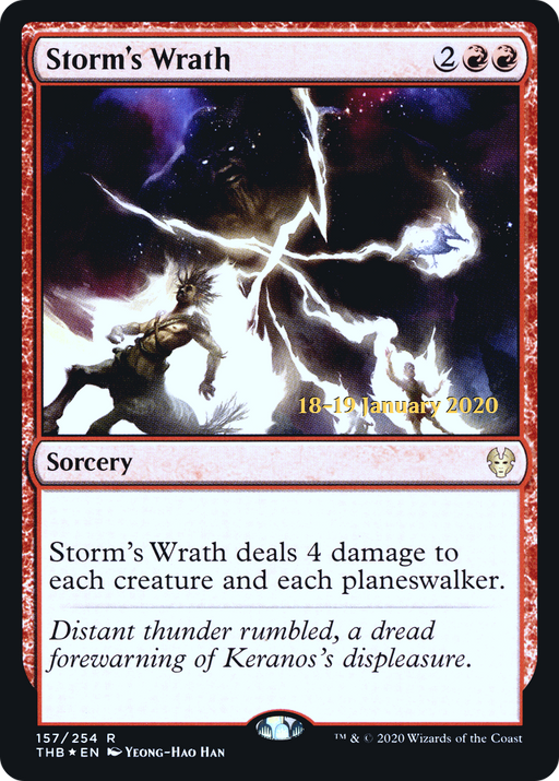 Storm's Wrath (PRE-157) [Theros Beyond Death Promos] Foil MTG Single Wizards of the Coast