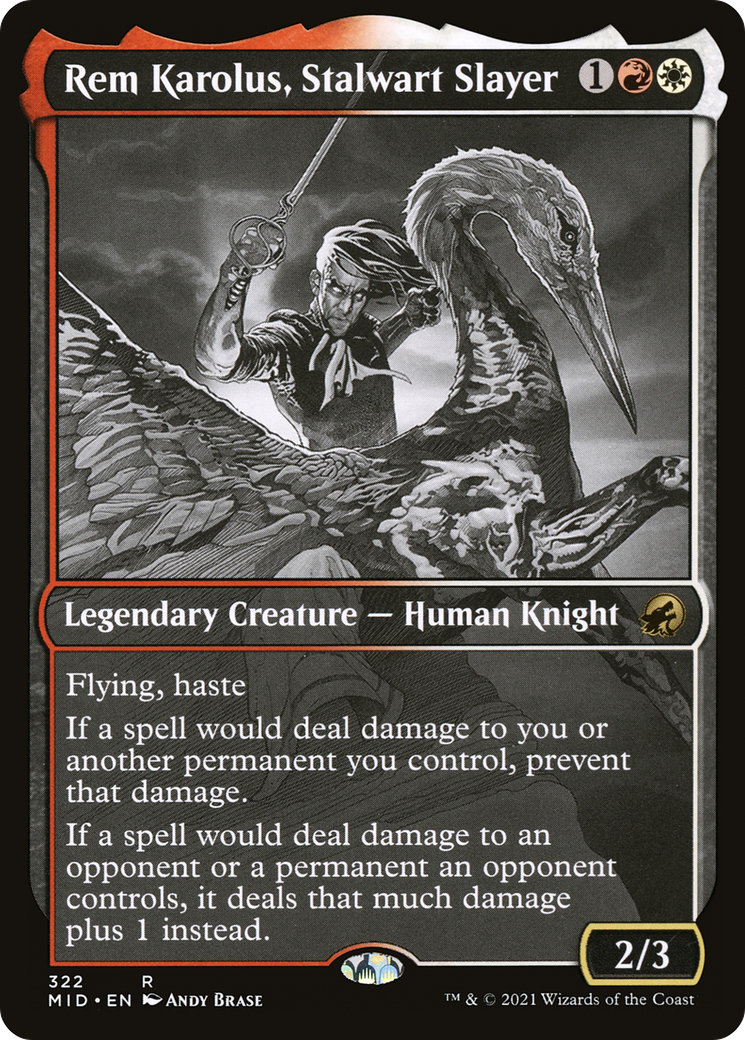 Rem Karolus, Stalwart Slayer (MID-322) [Innistrad: Midnight Hunt] (Showcase) Foil MTG Single Wizards of the Coast
