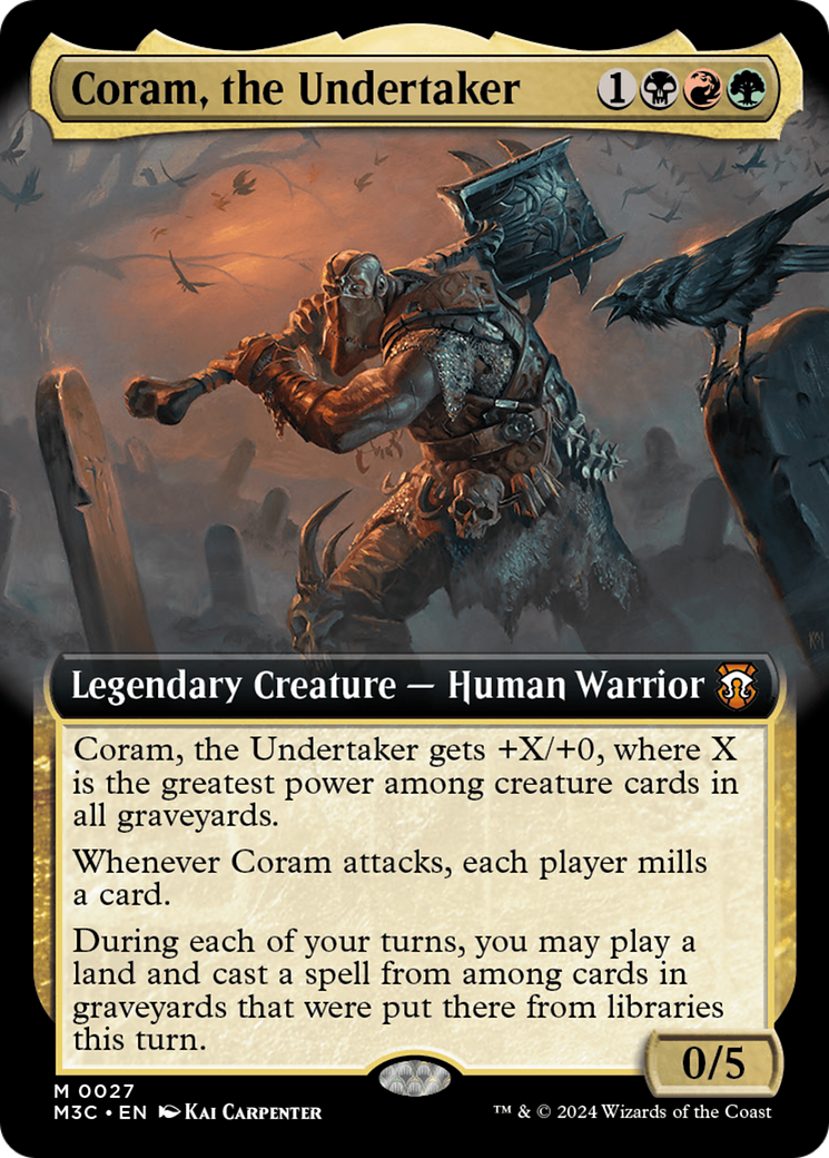 Coram, the Undertaker (M3C-027) [Modern Horizons 3 Commander] (Extended Art) Foil MTG Single Wizards of the Coast