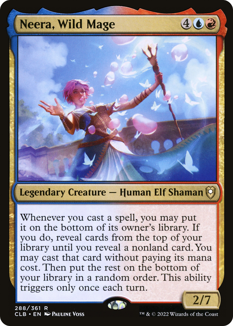Neera, Wild Mage (CLB-288) [Commander Legends: Battle for Baldur's Gate] Foil MTG Single Wizards of the Coast