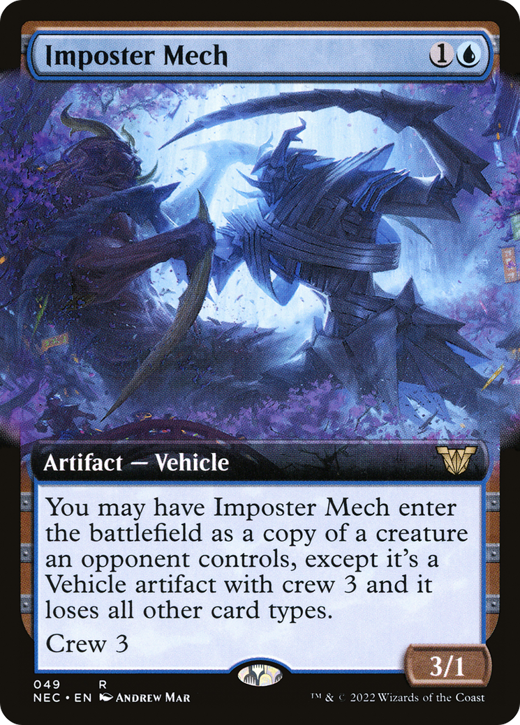 Imposter Mech (NEC-049) [Neon Dynasty Commander] (Extended Art) MTG Single Wizards of the Coast