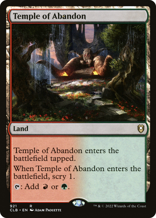 Temple of Abandon (CLB-921) [Commander Legends: Battle for Baldur's Gate] MTG Single Wizards of the Coast