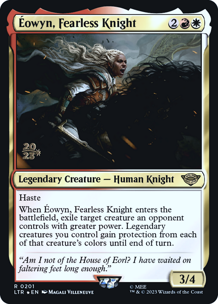 Eowyn, Fearless Knight (PRE-201) [Tales of Middle-earth Promos] Foil MTG Single Wizards of the Coast