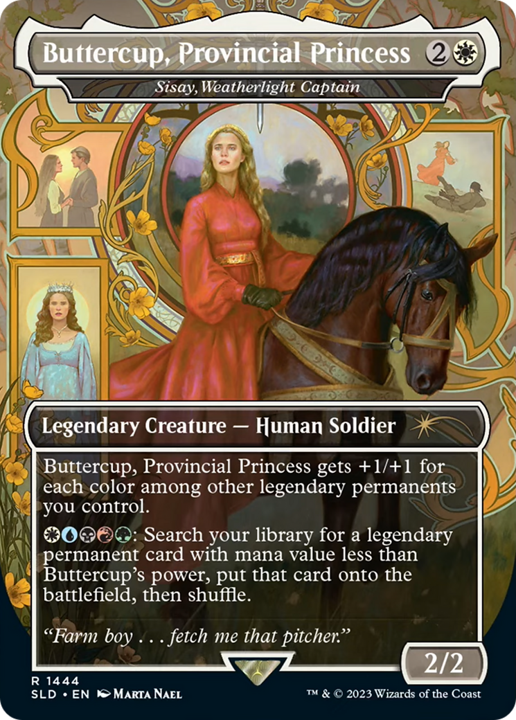 Buttercup, Provincial Princess - Sisay, Weatherlight Captain (SLD-1444) [Secret Lair] Drop (Borderless) Foil MTG Single Wizards of the Coast