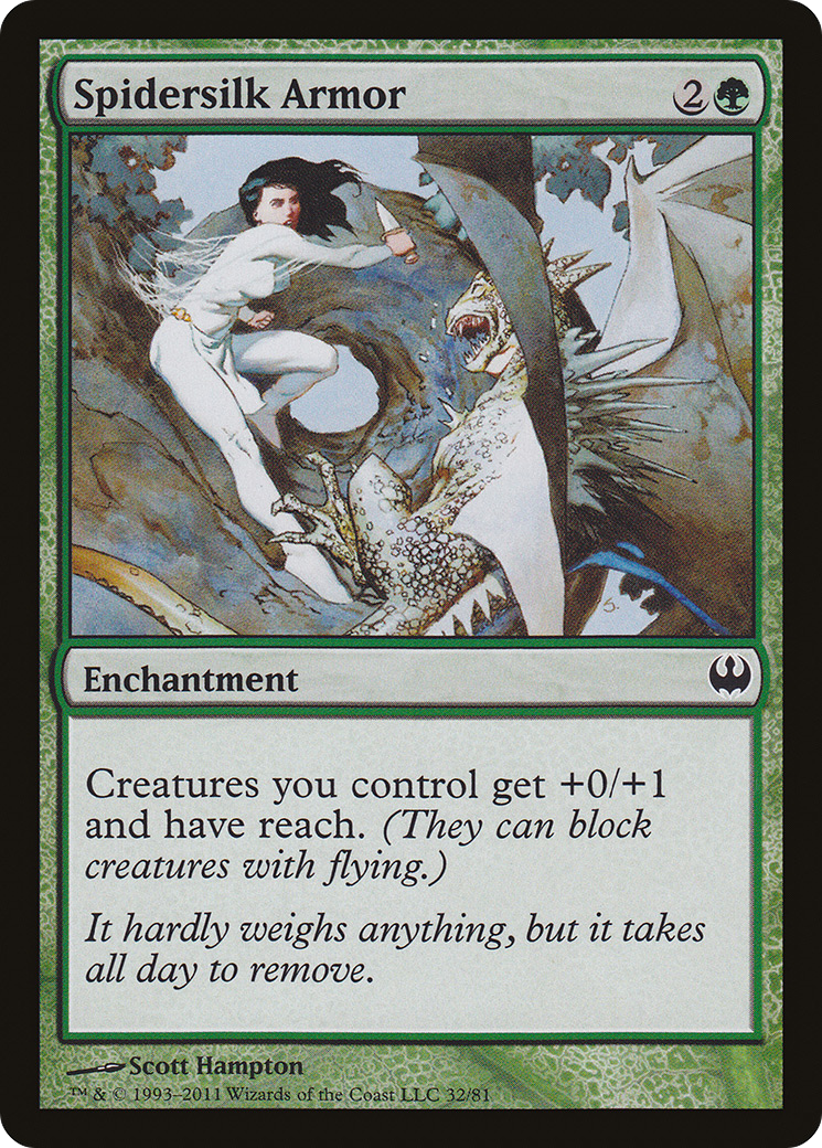 Spidersilk Armor (DDG-032) [Misc] Duel Decks: Knights vs. Dragons MTG Single Wizards of the Coast