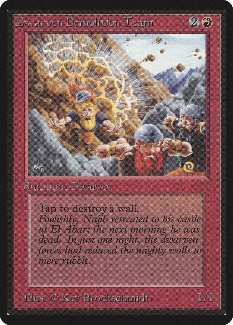 Dwarven Demolition Team (LEB-) [Oldschool] Limited Edition Beta MTG Single Wizards of the Coast