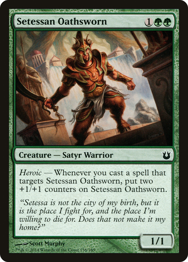 Setessan Oathsworn (BNG-138) [Born of the Gods] MTG Single Wizards of the Coast