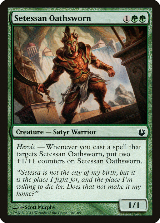 Setessan Oathsworn (BNG-138) [Born of the Gods] MTG Single Wizards of the Coast