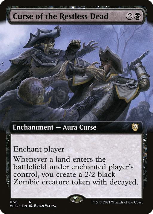 Curse of the Restless Dead (MIC-056) [Midnight Hunt Commander] (Extended Art) MTG Single Wizards of the Coast
