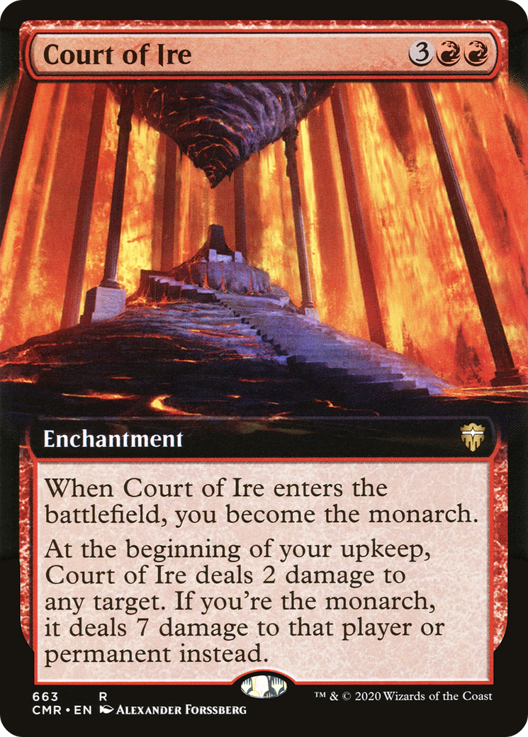 Court of Ire (Extended Art) [Commander Legends] MTG Single Magic: The Gathering   