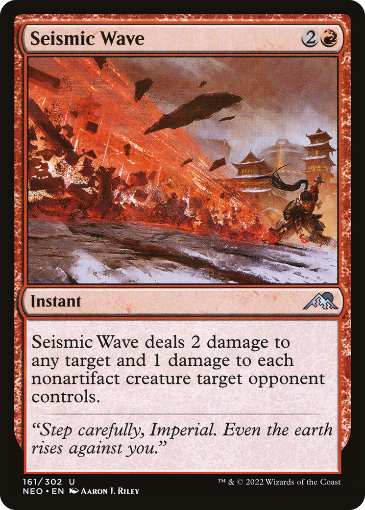 Seismic Wave (NEO-161) [Kamigawa: Neon Dynasty] Foil MTG Single Wizards of the Coast