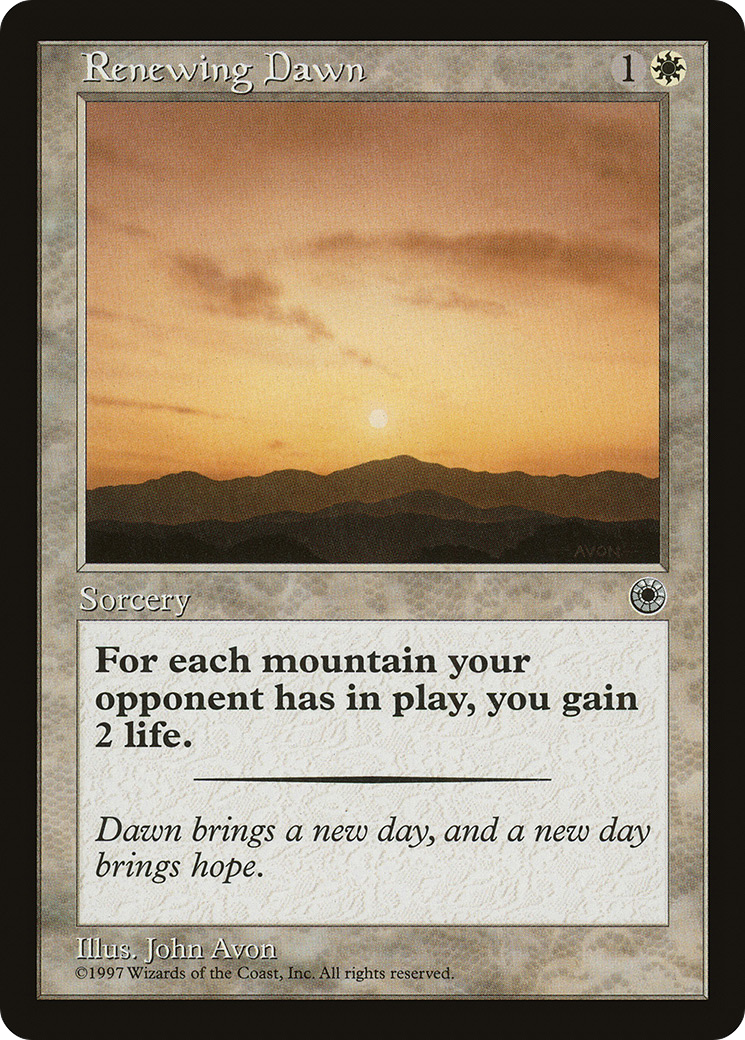 Renewing Dawn (POR-023) [Misc] Portal MTG Single Wizards of the Coast