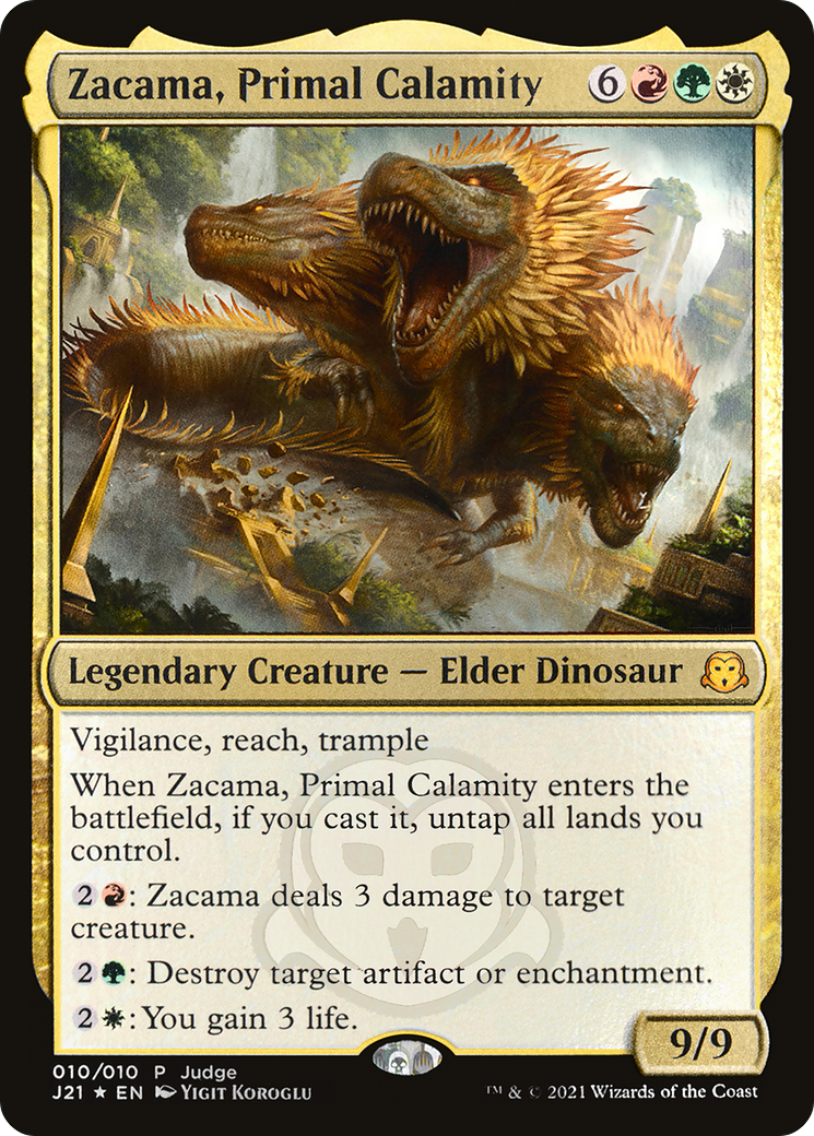 Zacama, Primal Calamity (JDG-010) [Misc] Judge Gift Cards 2021 Foil MTG Single Wizards of the Coast