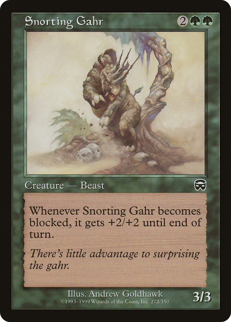 Snorting Gahr (MMQ-272) [Mercadian Masques] Foil MTG Single Wizards of the Coast