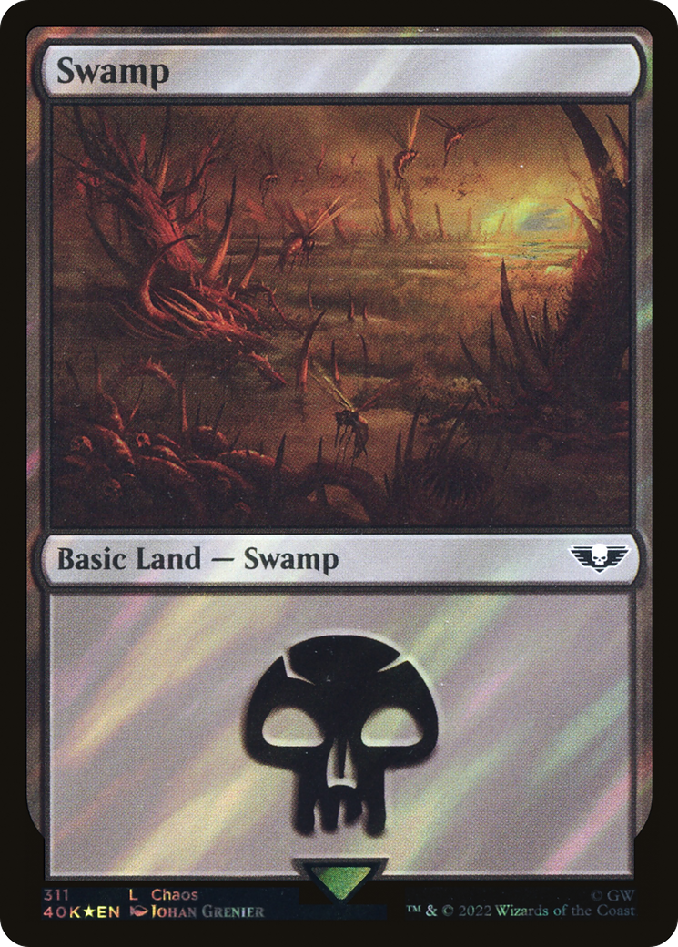 Swamp (40K-311★) [Warhammer 40,000 Commander] Foil MTG Single Wizards of the Coast