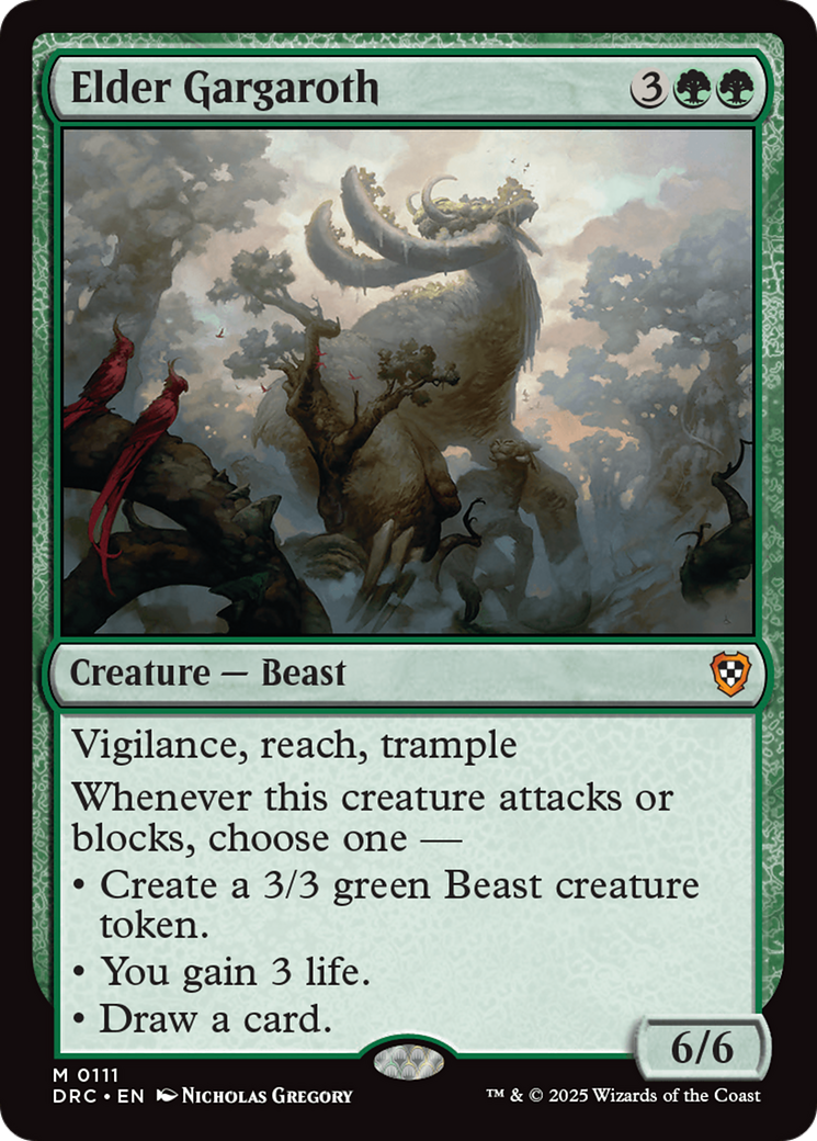 Elder Gargaroth (DRC-111) [Commander: Aetherdrift] MTG Single Wizards of the Coast