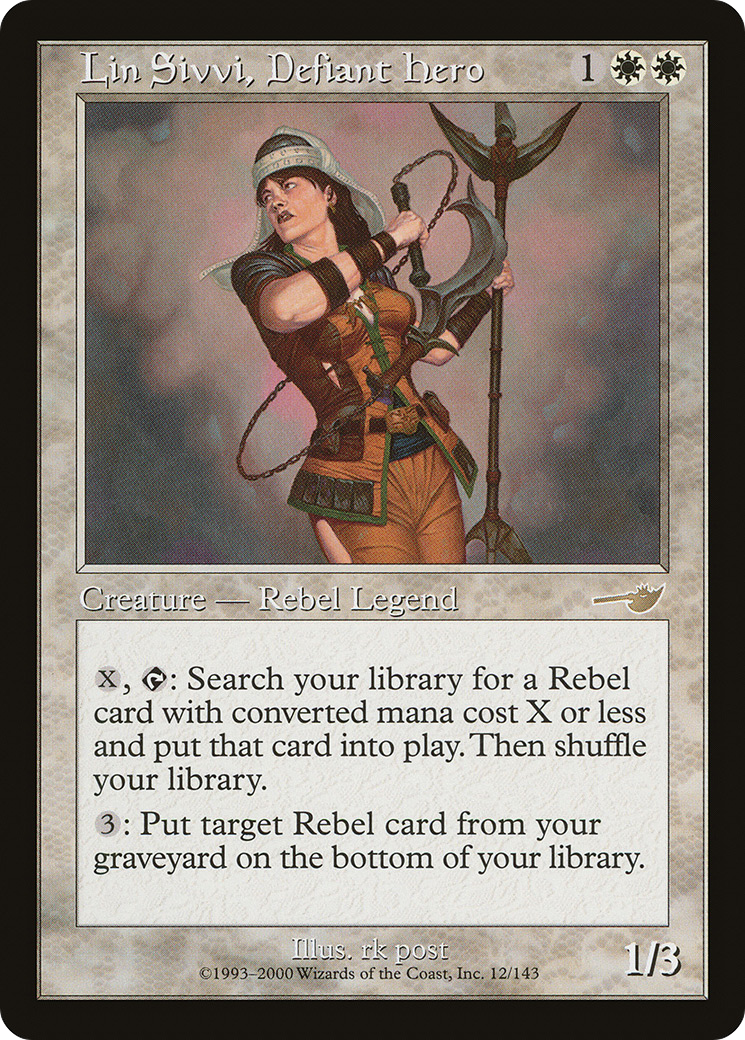 Lin Sivvi, Defiant Hero (NMS-012) [Nemesis] Foil MTG Single Wizards of the Coast