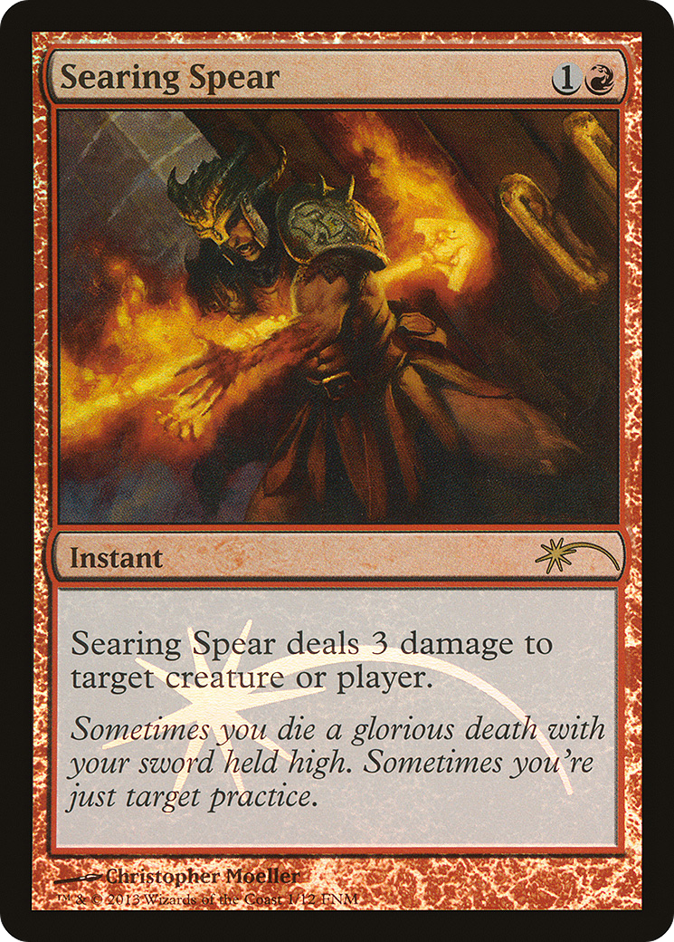 Searing Spear (FNM-) [Misc] Friday Night Magic 2013 Foil MTG Single Wizards of the Coast