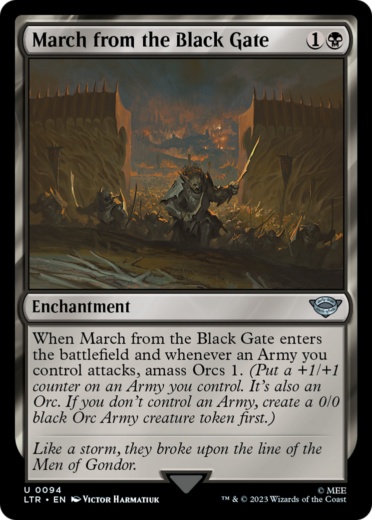 March from the Black Gate (LTR-094) [The Lord of the Rings: Tales of Middle-earth] Foil MTG Single Wizards of the Coast
