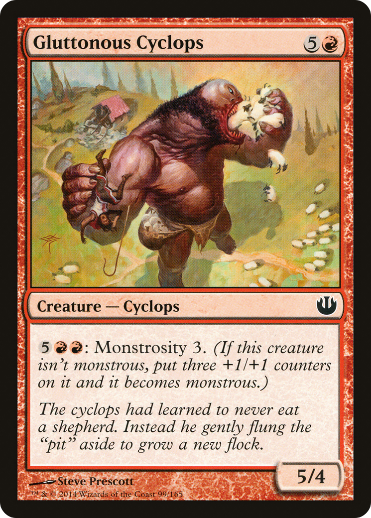 Gluttonous Cyclops (JOU-099) [Journey into Nyx] Foil MTG Single Wizards of the Coast