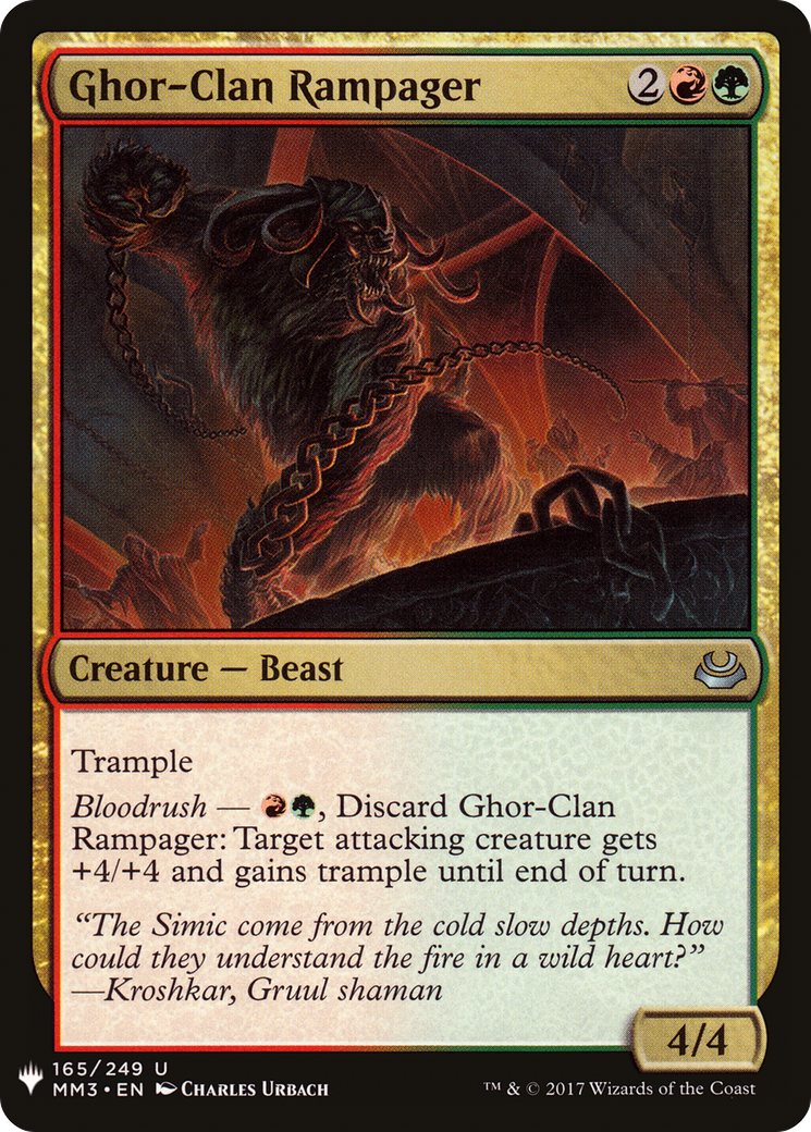 Ghor-Clan Rampager (LIST-165) [Mystery Booster] The List MTG Single Wizards of the Coast