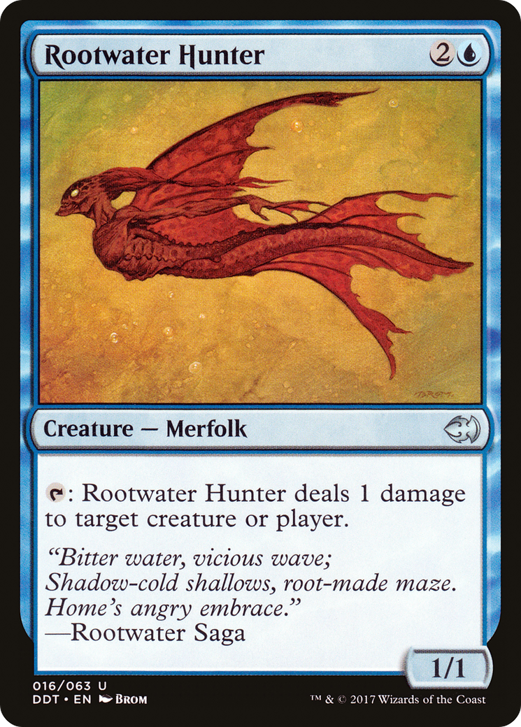 Rootwater Hunter (DDT-016) [Misc] Duel Decks: Merfolk vs. Goblins MTG Single Wizards of the Coast
